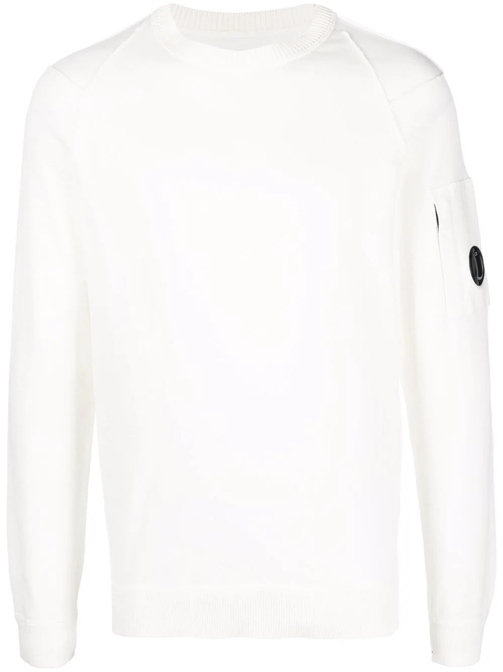 Lens-detailed sleeve jumper - 1