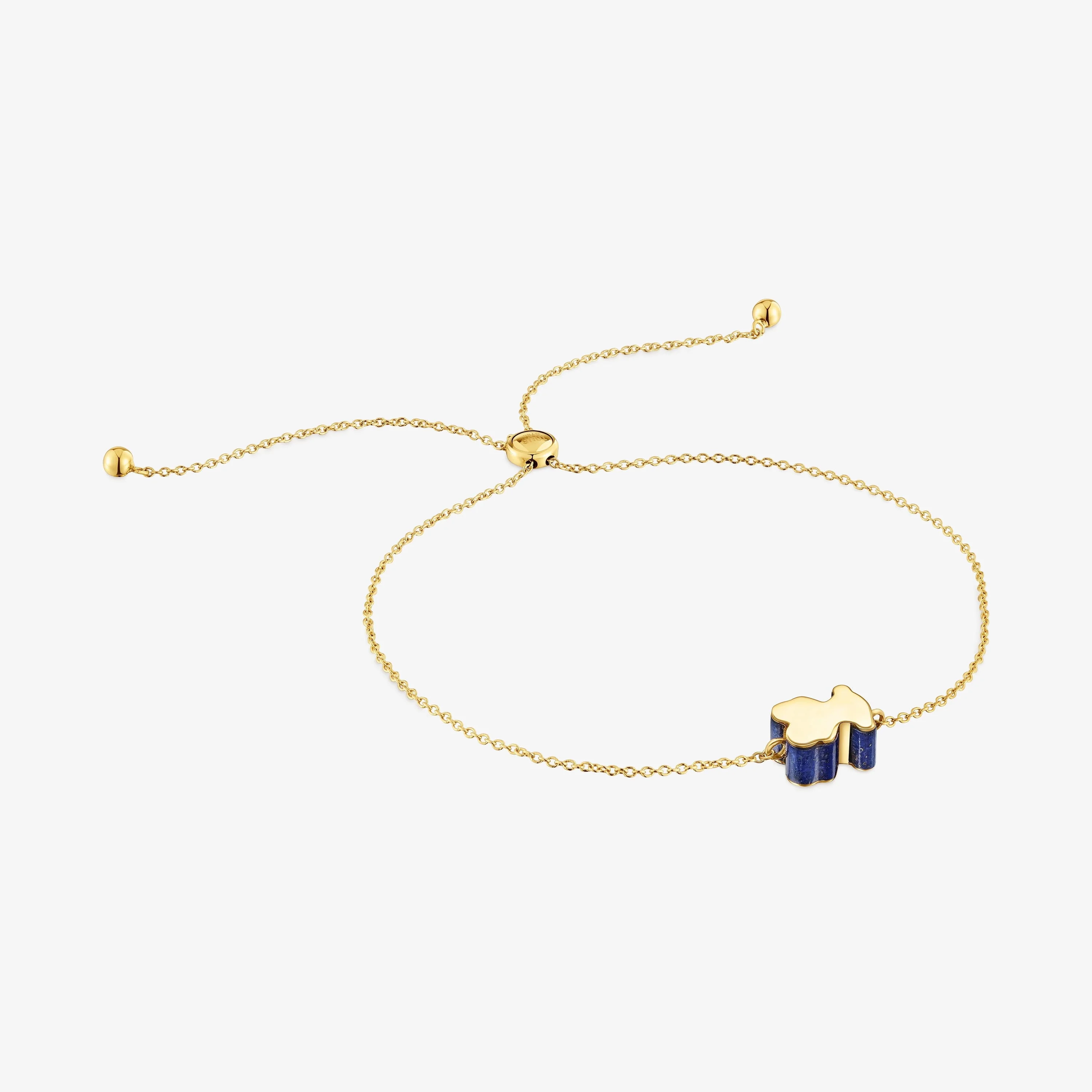 18K solid gold bear motif Bracelet with lapis lazuli TOUS 1950 - 1