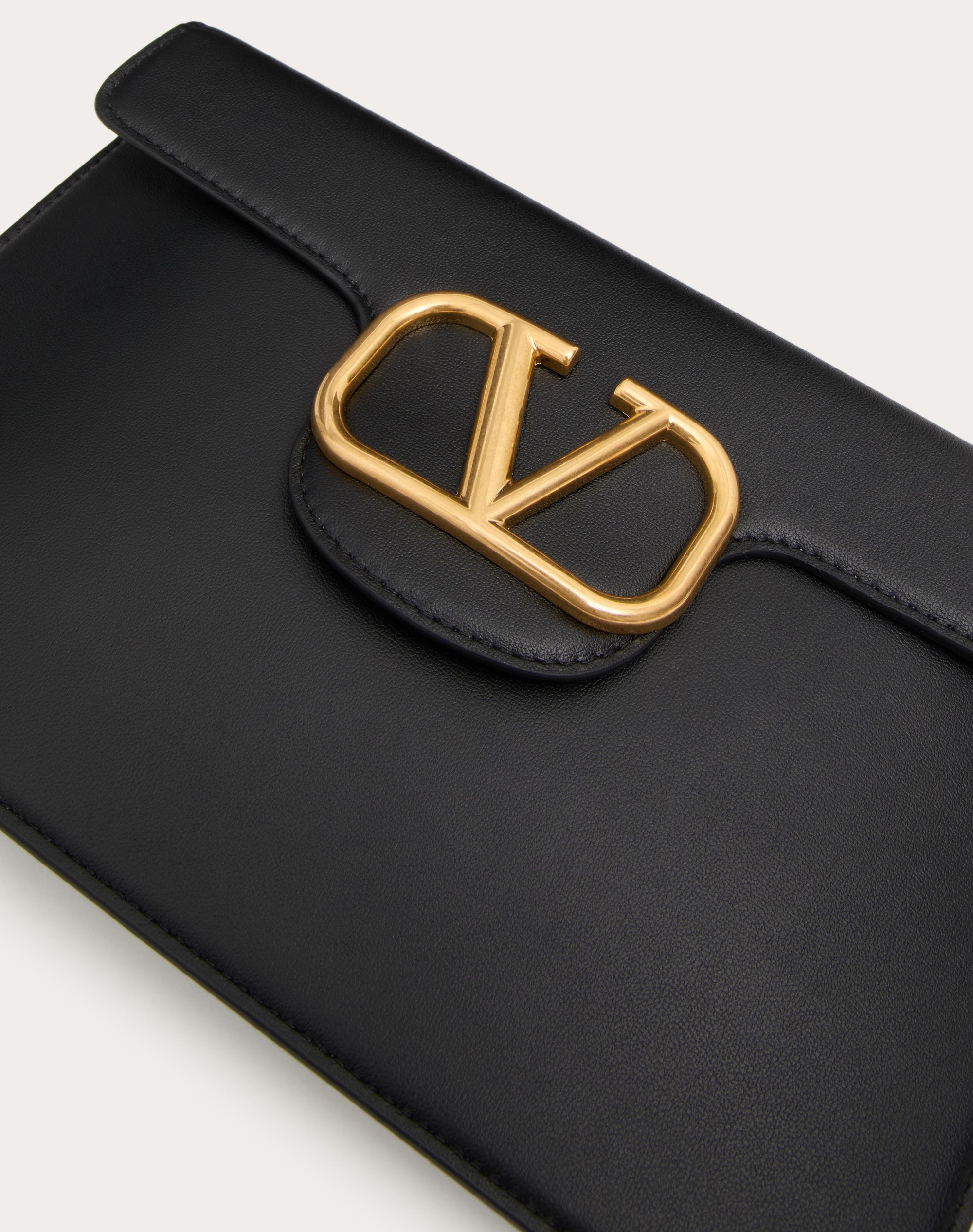 VALENTINO GARAVANI LOCÒ CALFSKIN CLUTCH BAG - 7