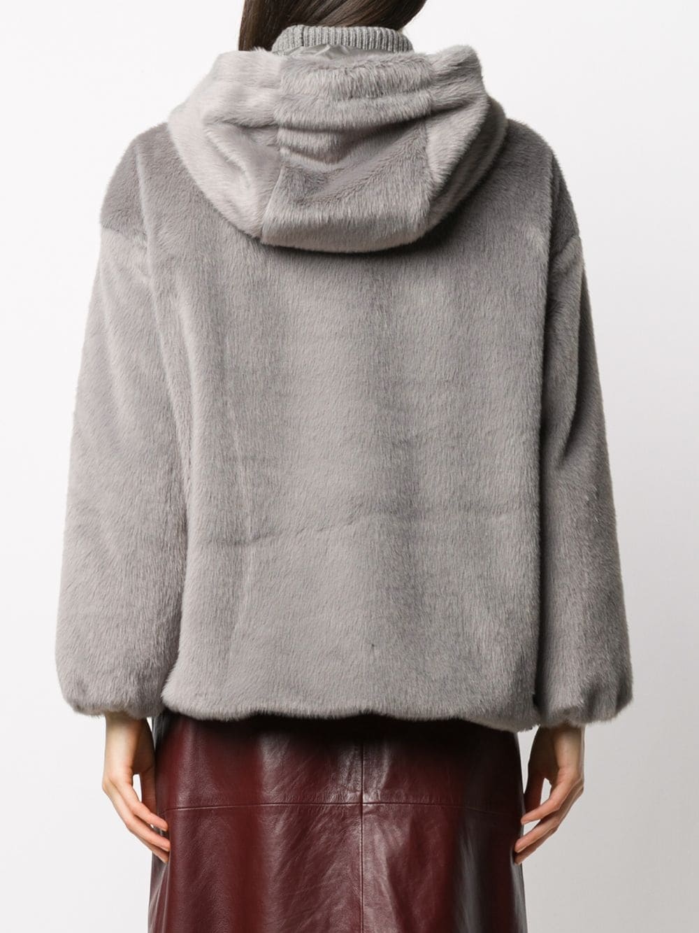 shearling hooded jacket - 3