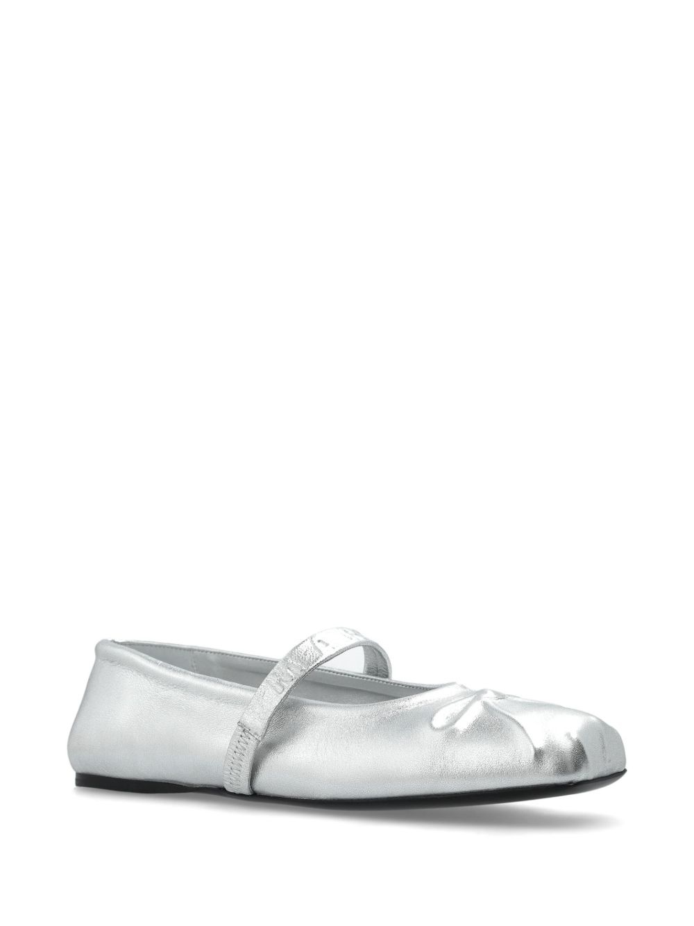 metallic ballerina shoes - 2