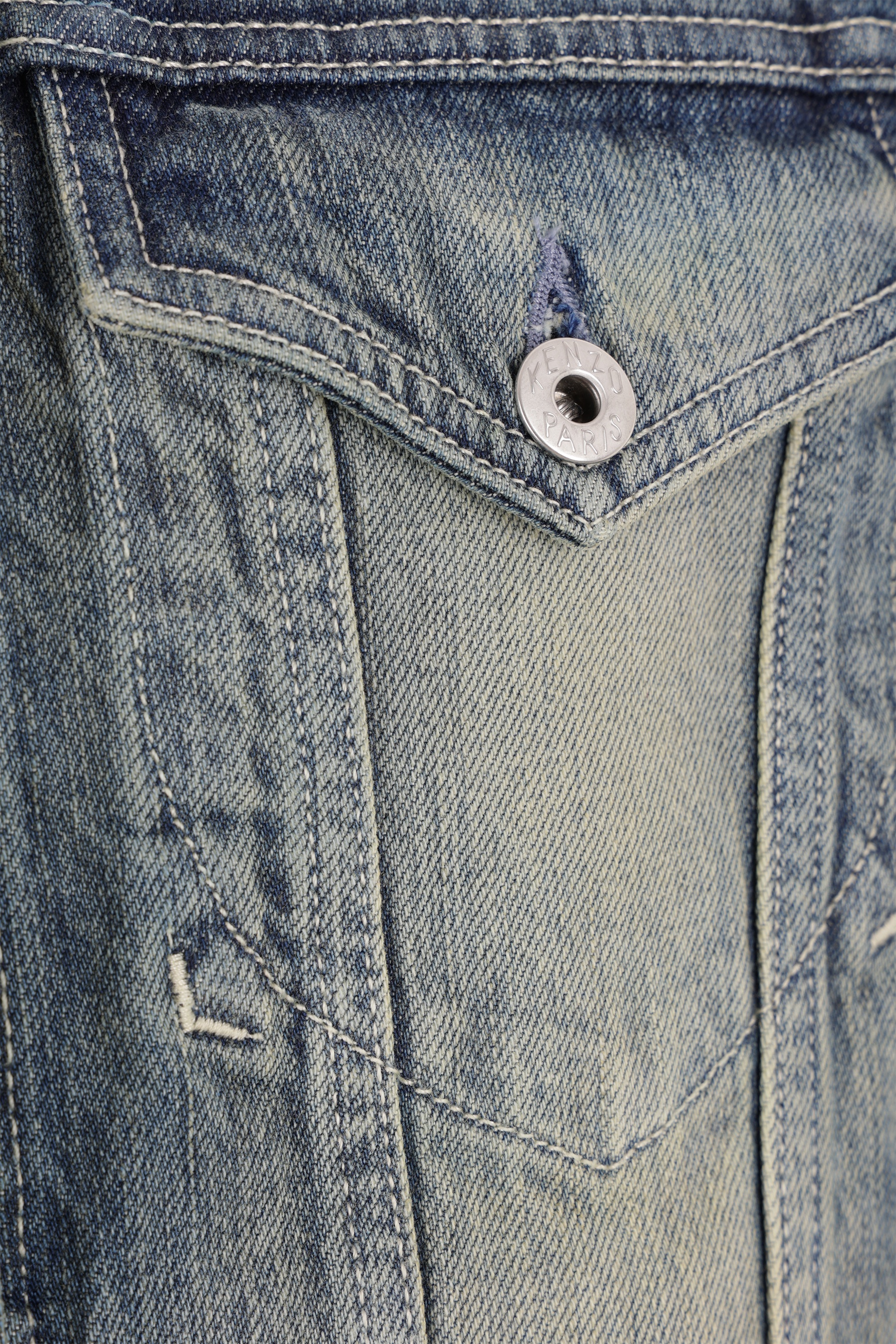 ジャケット KENZO KENZO ARCHIVE JAPANESE DENIM TRUCKER JACKET Boke Flower' embroidered trucker jacket in japanese denim