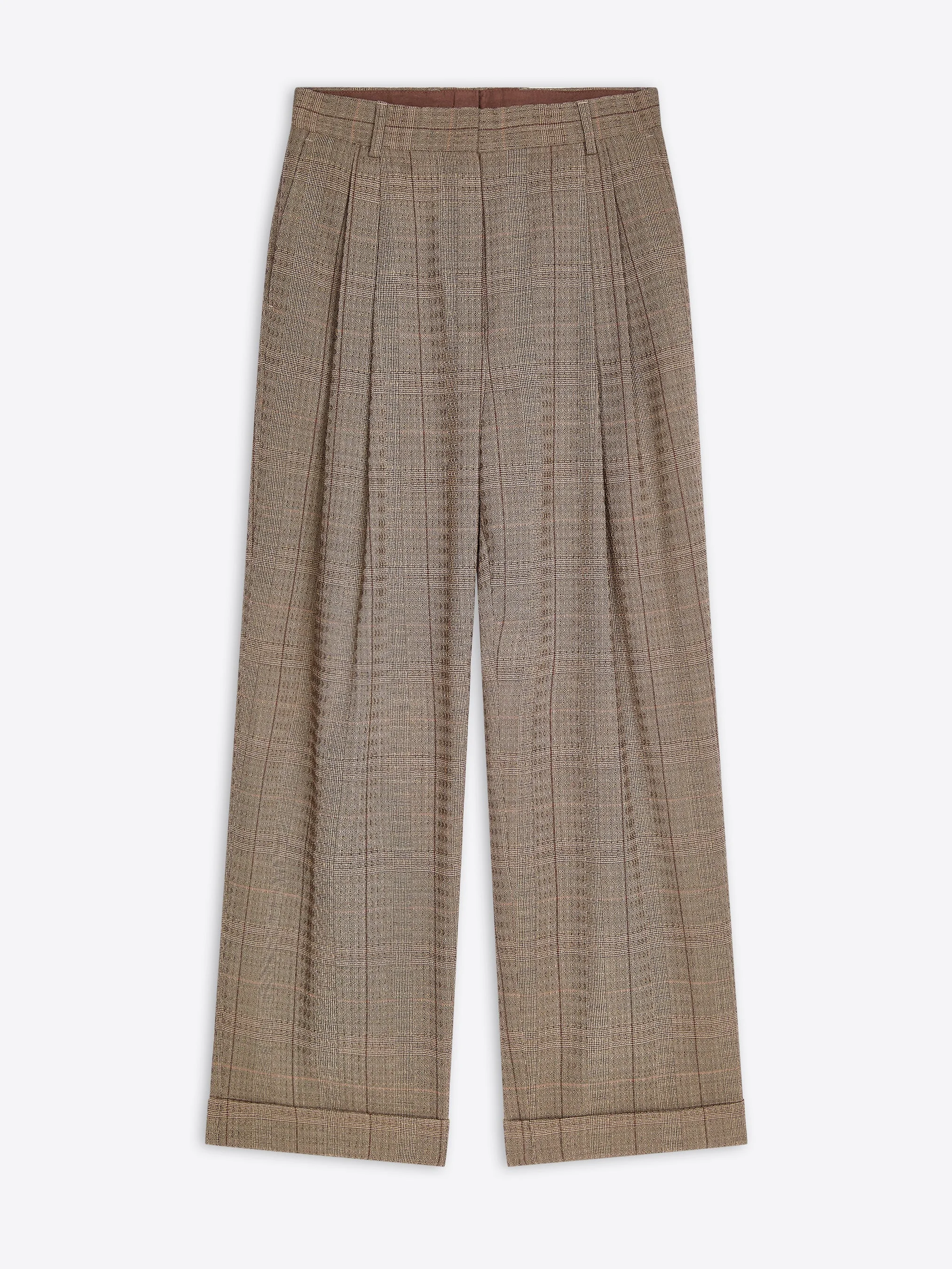 PLEATED WOOL PANTS - 1