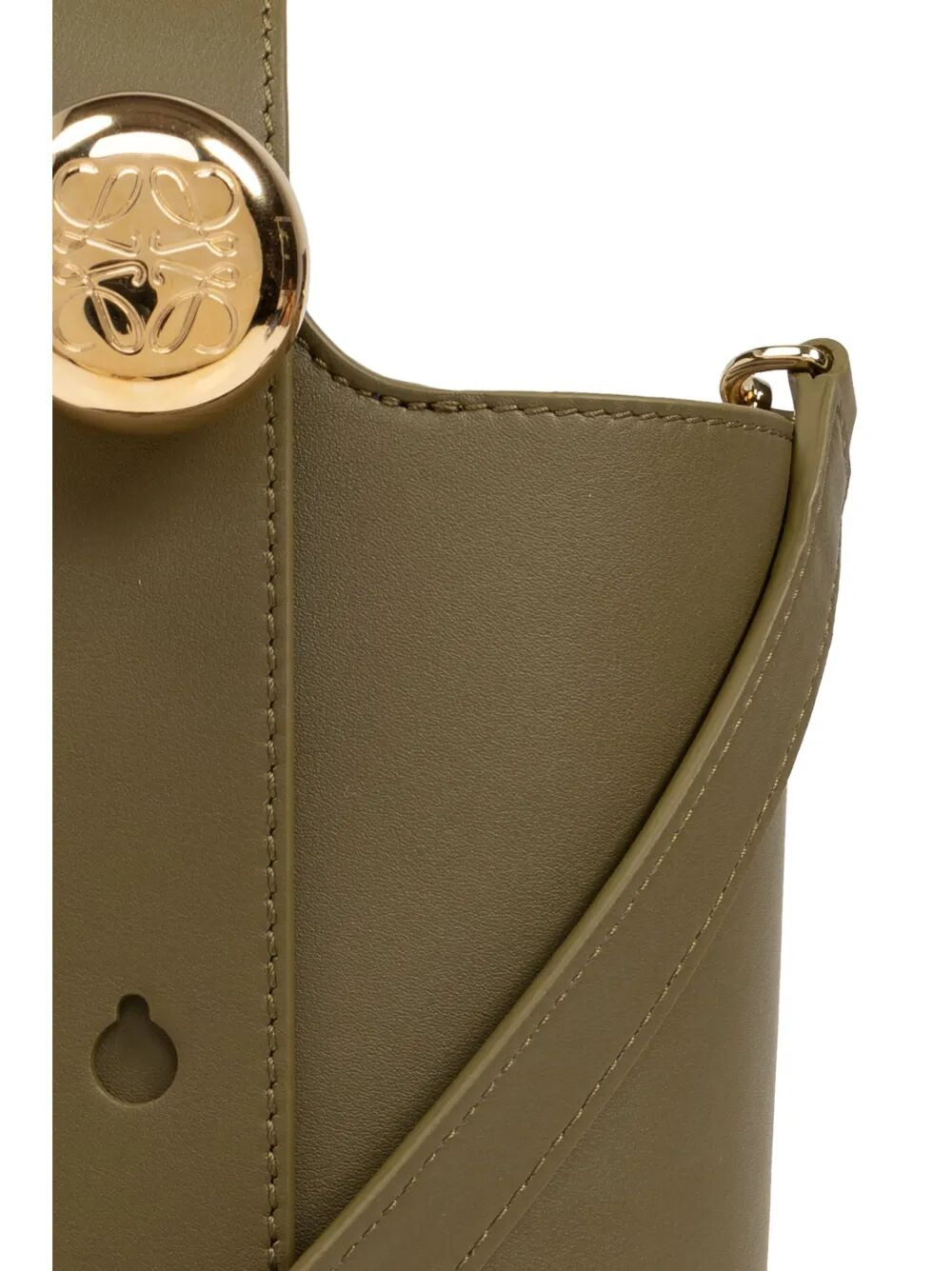 Loewe Women Smooth Leather Mini Pebble Bucket Bag - 4