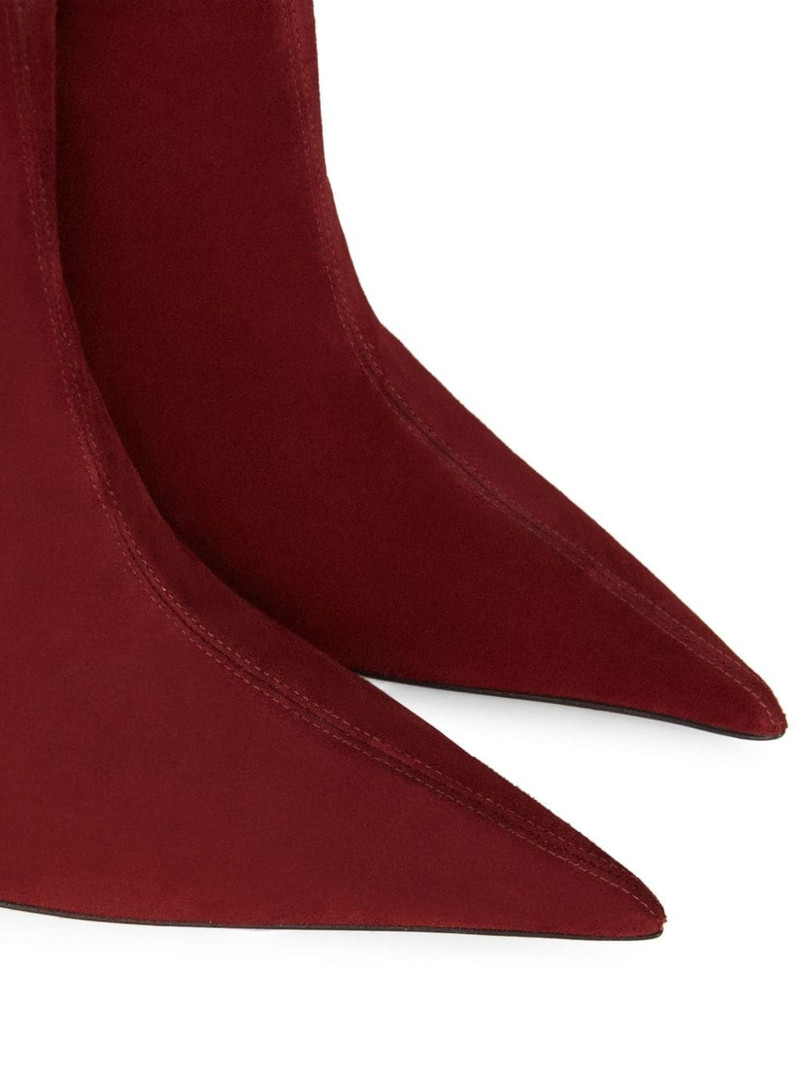 105mm pointed-toe 스웨드 부츠 4