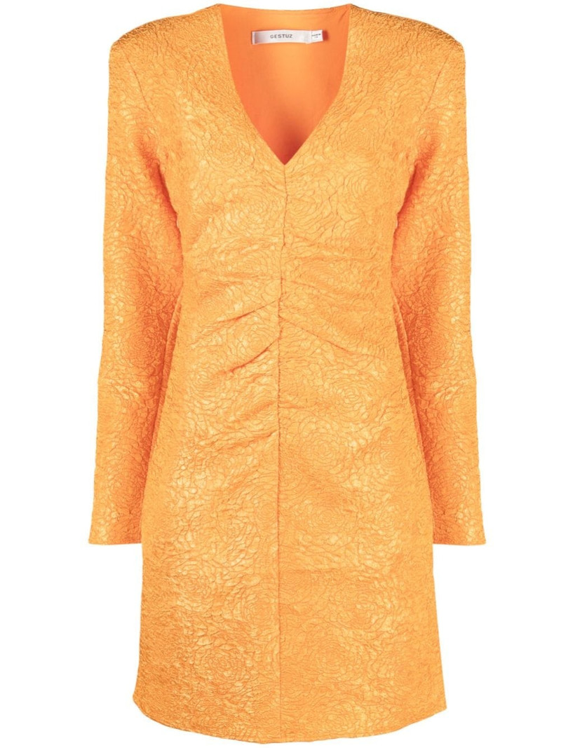 jacquard V-neck dress 1