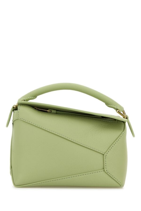 Loewe Woman Pastel Green Leather Mini Puzzle Handbag - 1