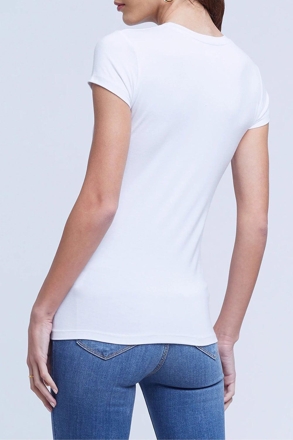 Ressi Micro Rib Tee - White - 3