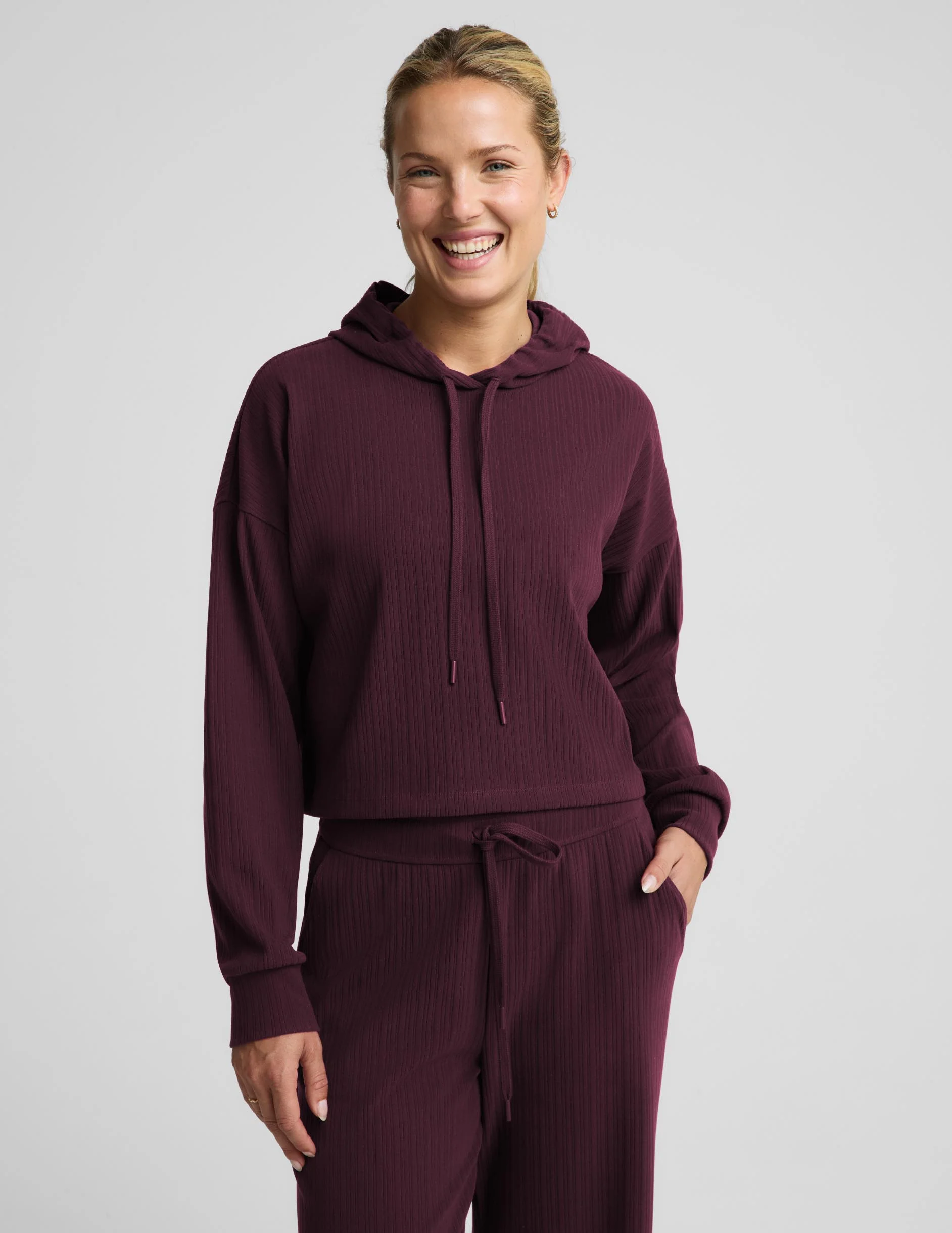 Breathe Easy Ribbed Hoodie - 1