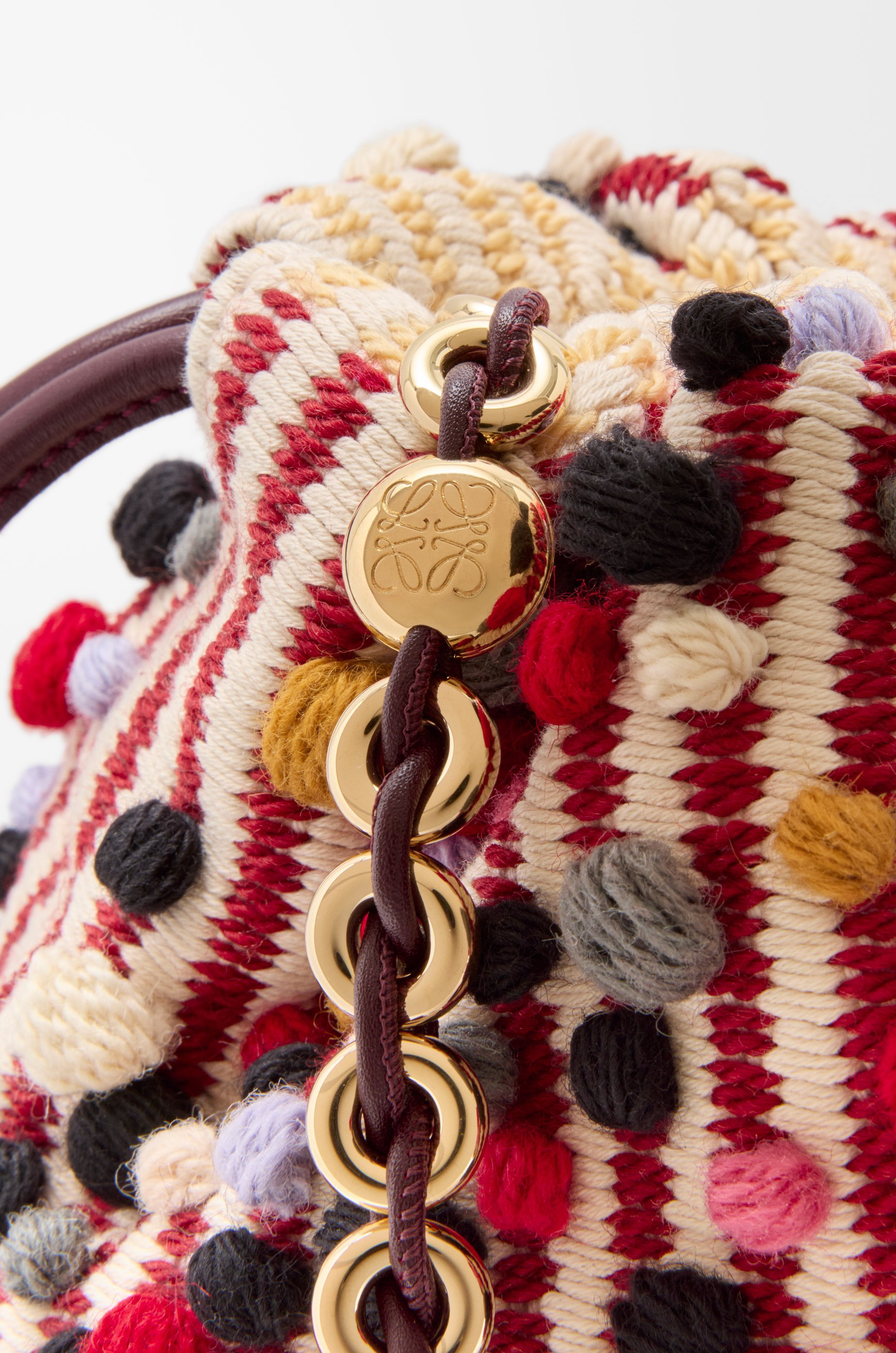 Medium Flamenco purse in embroidered textile - 12