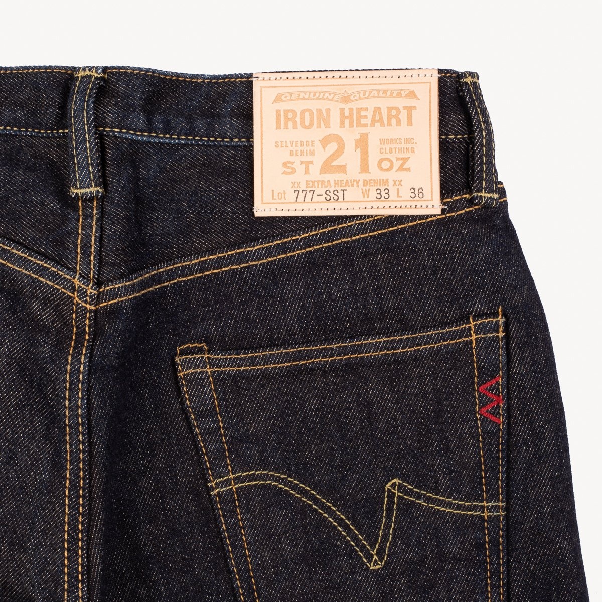 IH-777-SST 21oz Shinayaka Selvedge Denim Slim Tapered Cut Jeans - Indigo - 7