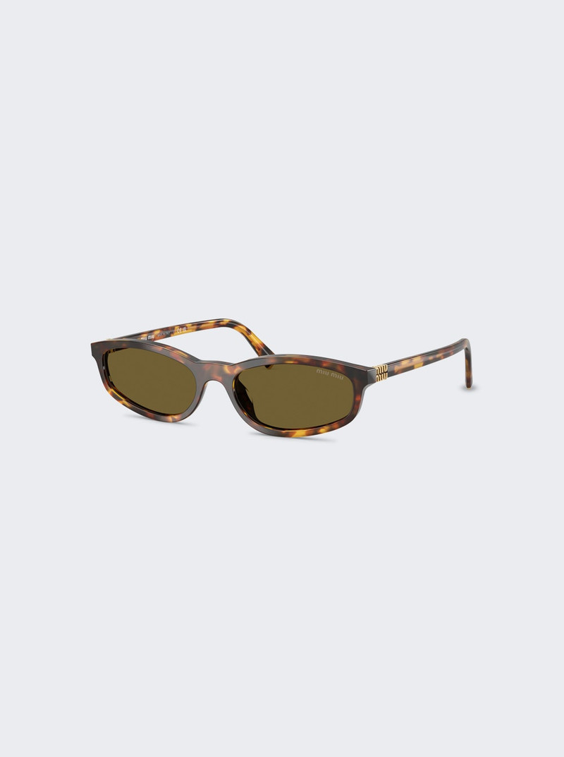Miu Miu Miu Regard Sunglasses Honey Tortoiseshell And Loden Green outlook