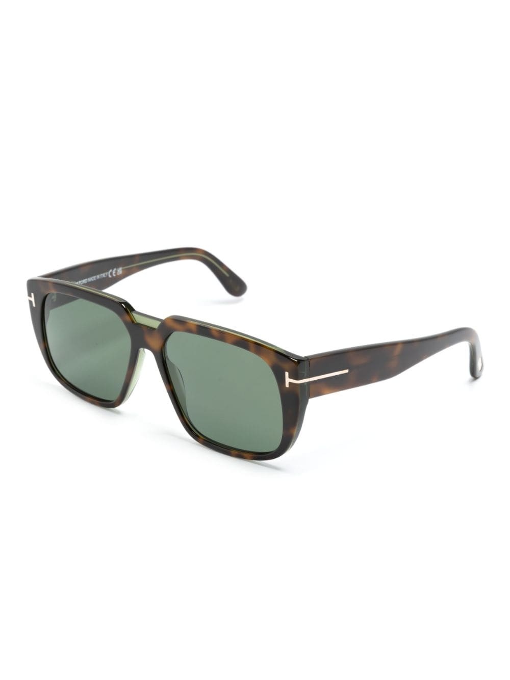 tortoiseshell-effect square-frame sunglasses - 2