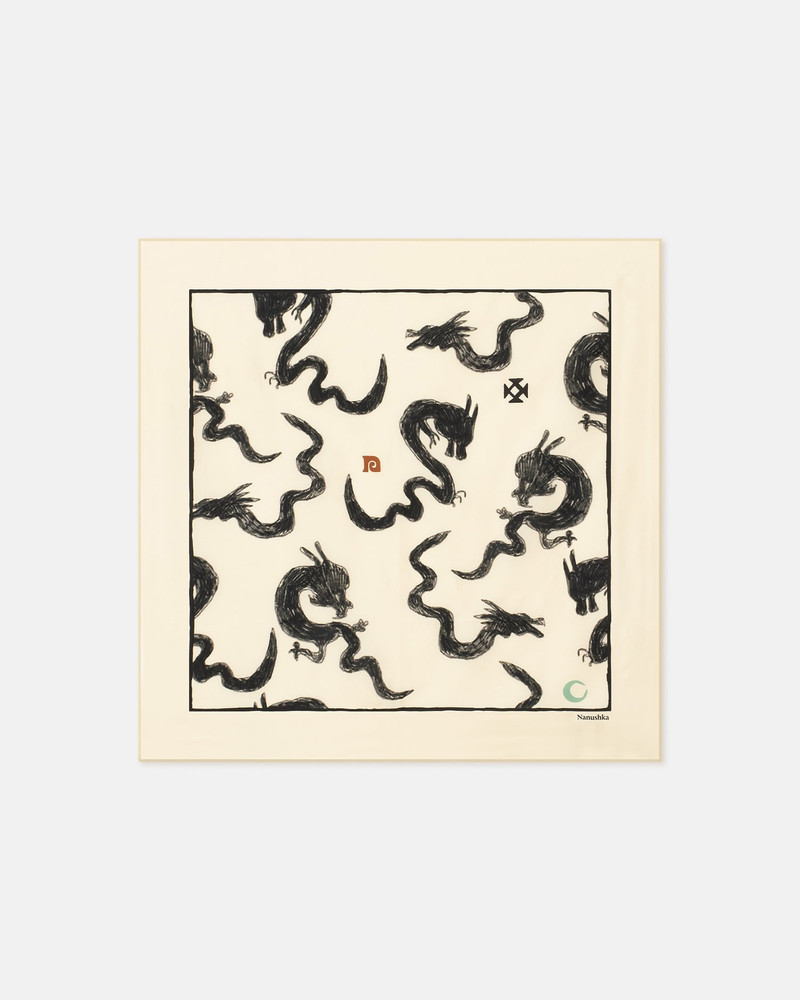 Draped Twill Silk Scarf 1