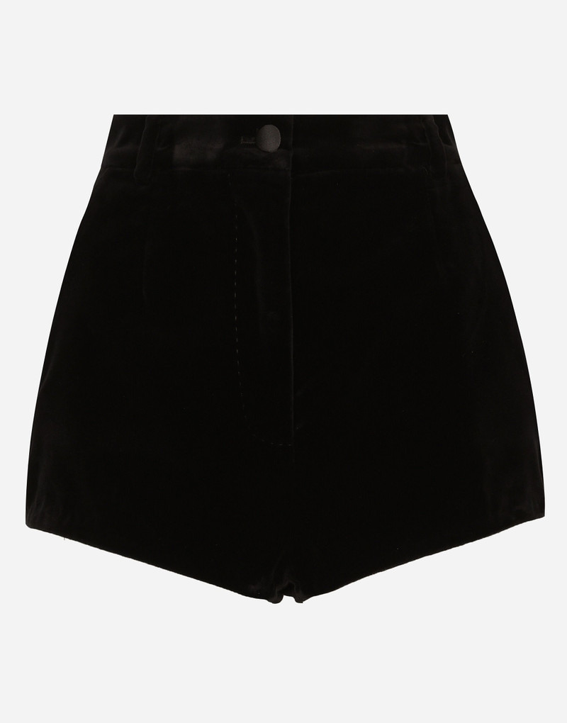 Velvet high-waisted tuxedo panties 1