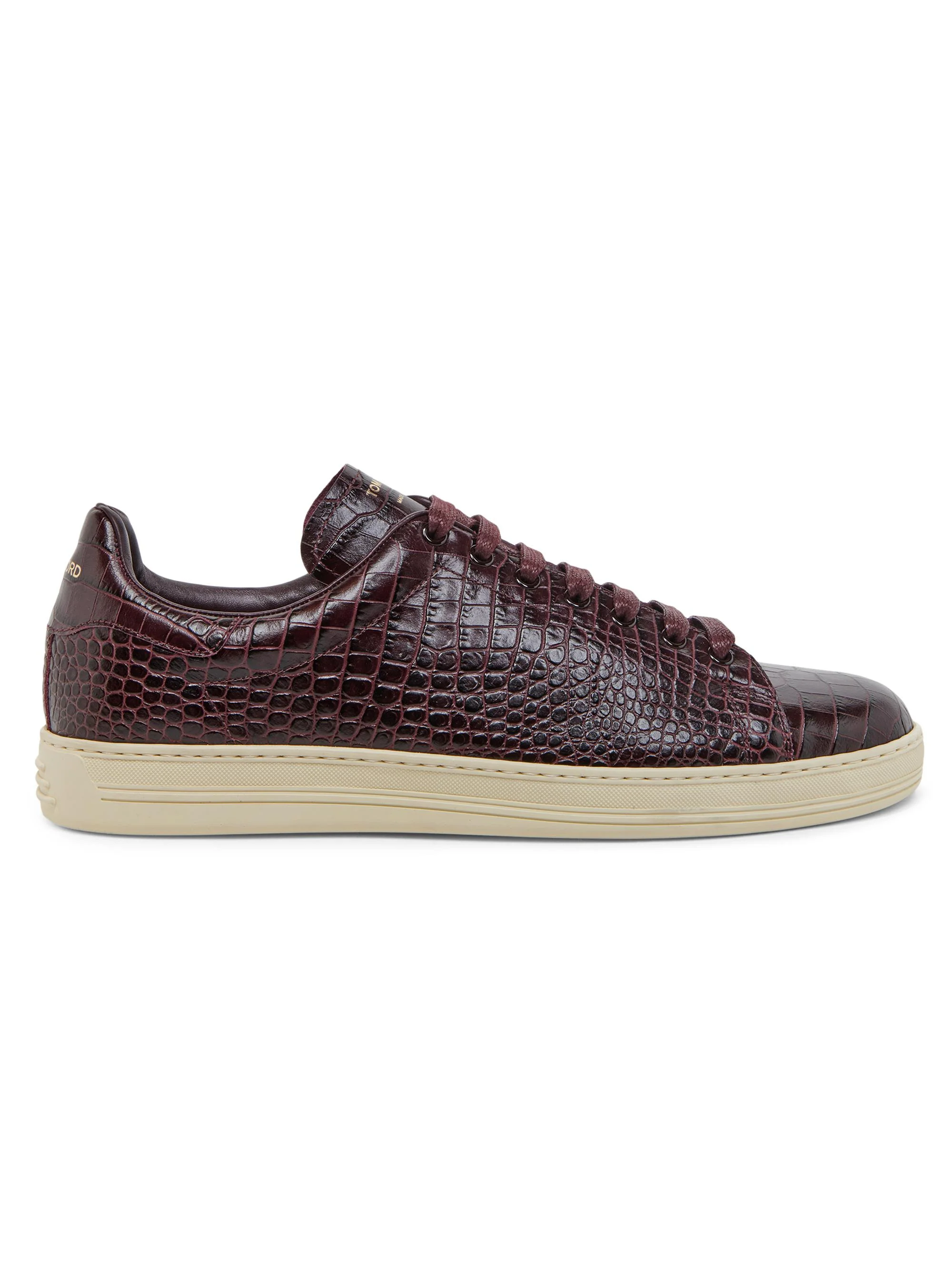 Men's Warwick Alligator-Embossed Leather Low-Top Sneakers - Red - 1