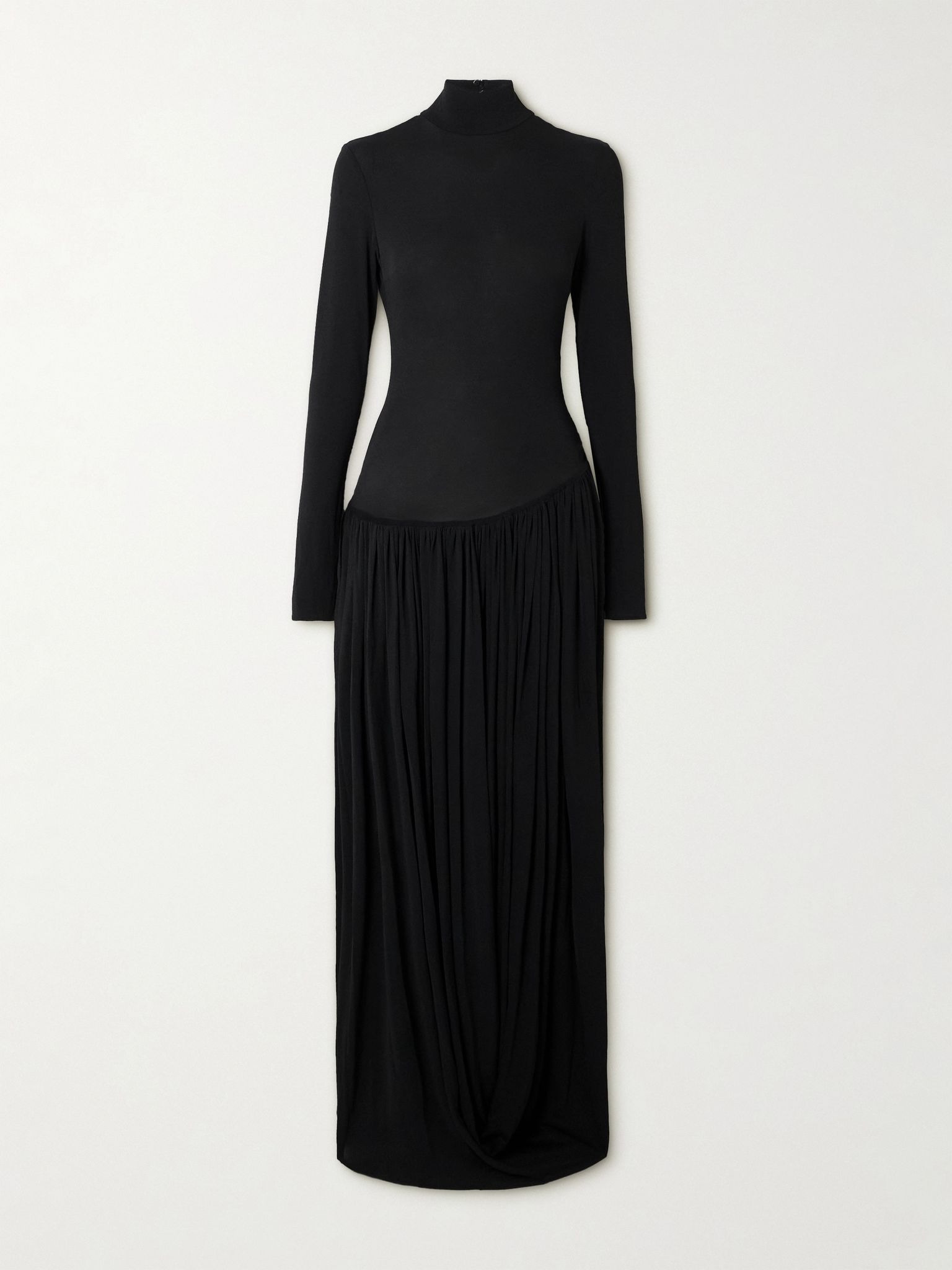 Stretch-jersey maxi dress Black - 1
