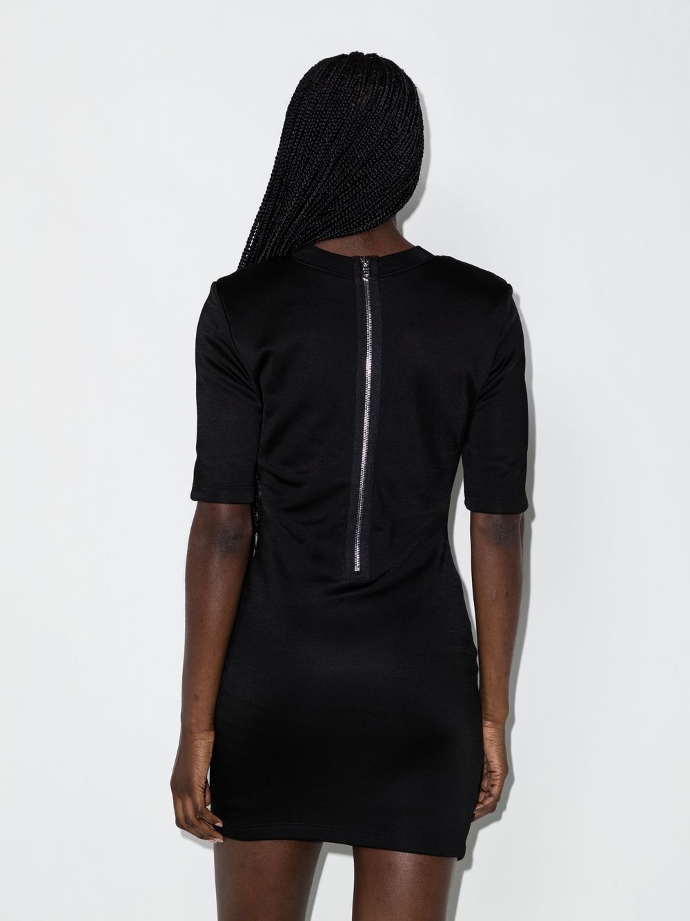 round-neck short-sleeve mini dress - 3