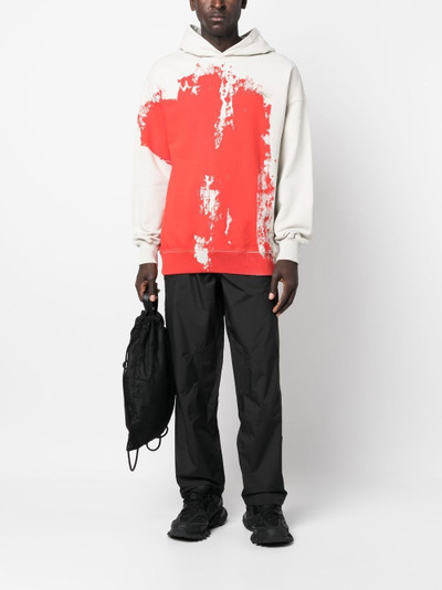 A-COLD-WALL* paint-effect cotton hoodie outlook