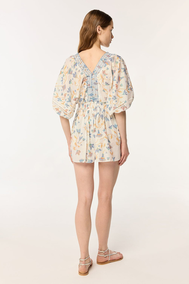 Short Jumpsuit Chantal - Blue Ylang Ylang 3