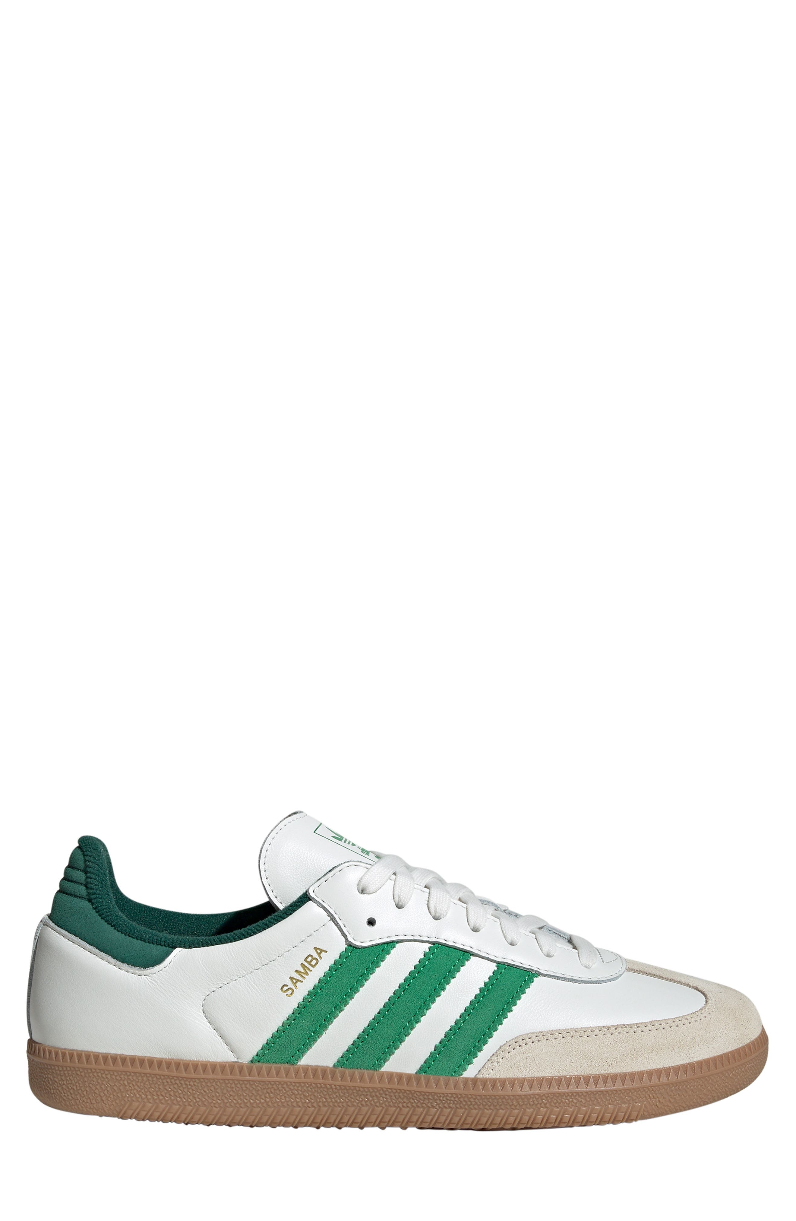 adidas Samba OG Sneaker in White/Green/Collegiate Green at Nordstrom - 3