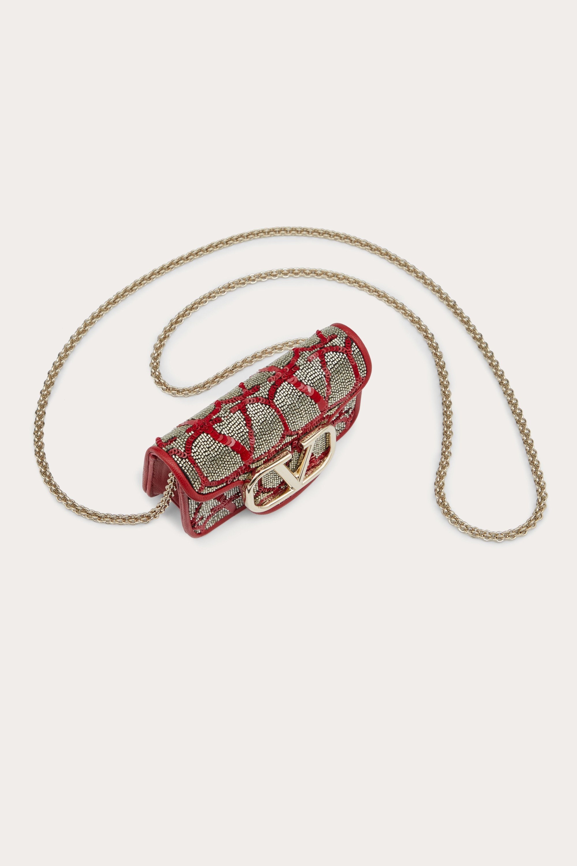 LOCÒ MICRO BAG WITH CHAIN WITH TOILE ICONOGRAPHE EMBROIDERY - 6