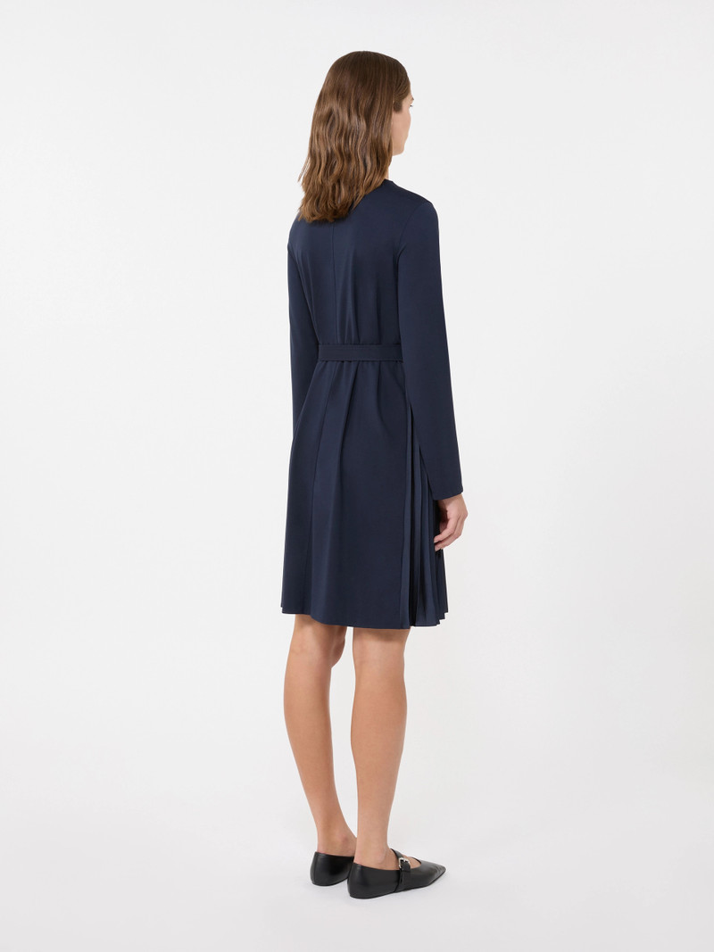 TALAMO Milano-knit jersey dress - NAVY 4