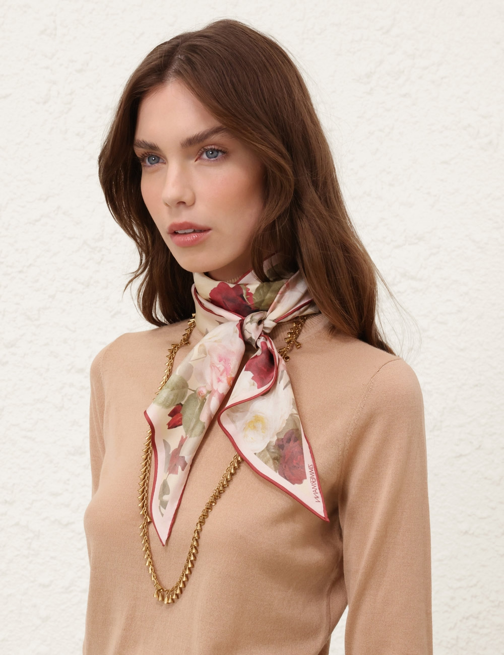 PRINTED SILK NECK SCARF - 2