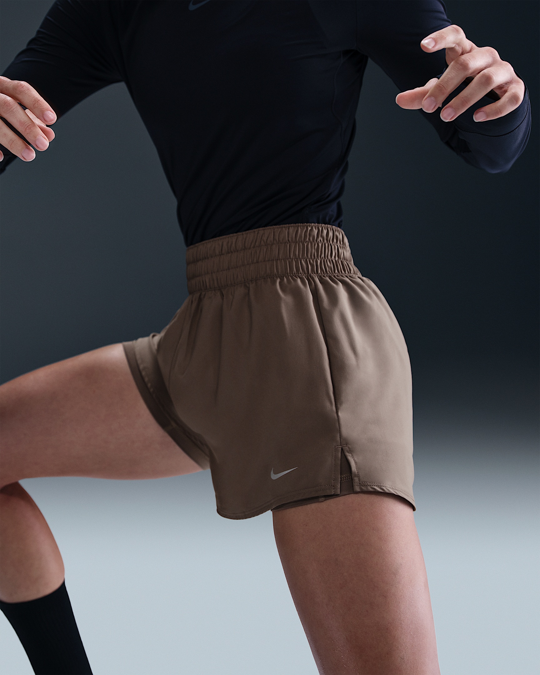 Nike One Women's Dri-FIT High-Waisted 3" 2-in-1 Shorts - 5
