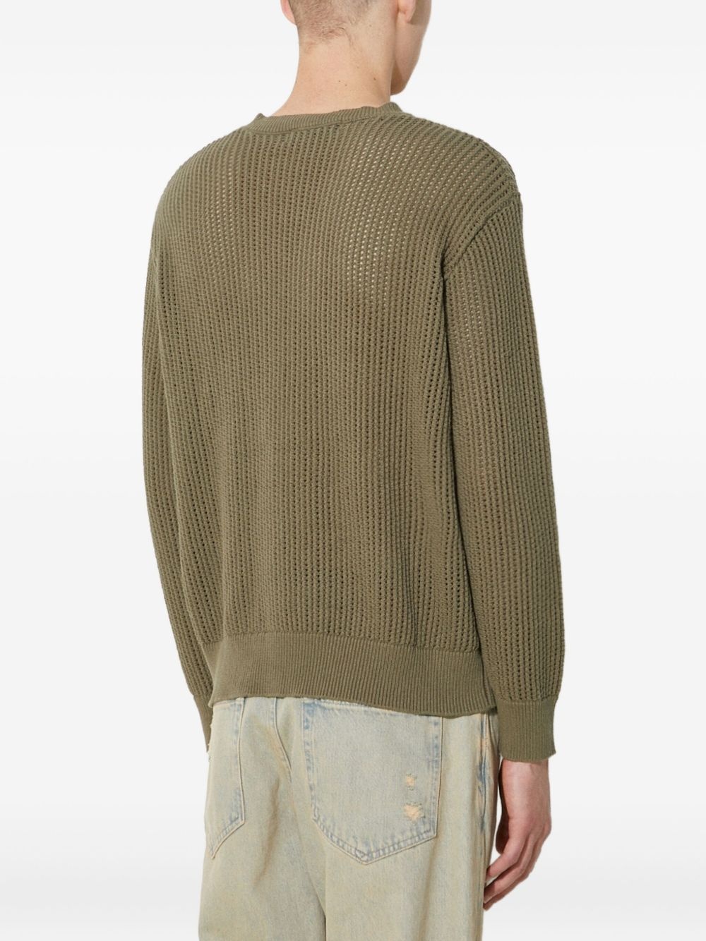 heart-logo knit sweater - 3
