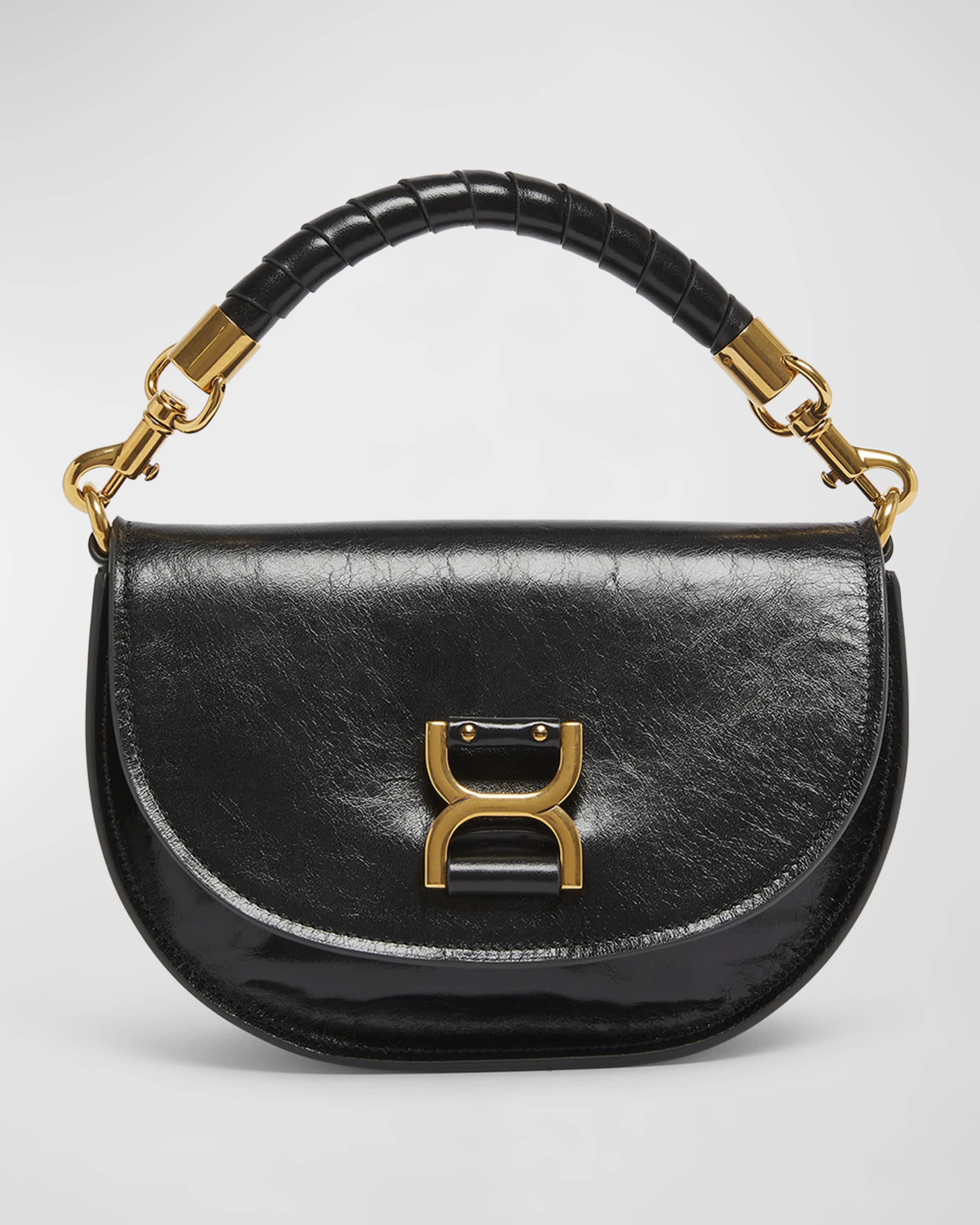 Marcie Flap Crossbody Bag in Shiny Calfskin - 1