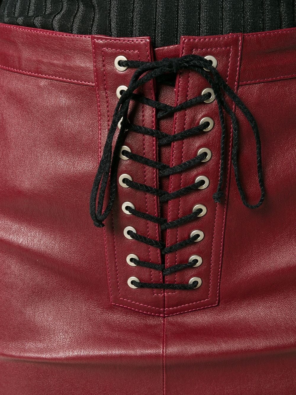 lace-up detail skirt - 5