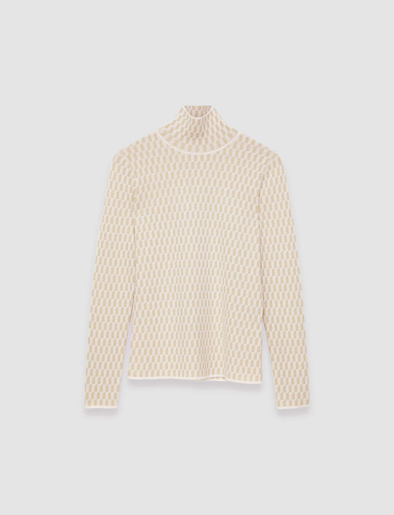 Fine Alcove Jacquard High Neck Jumper - 1