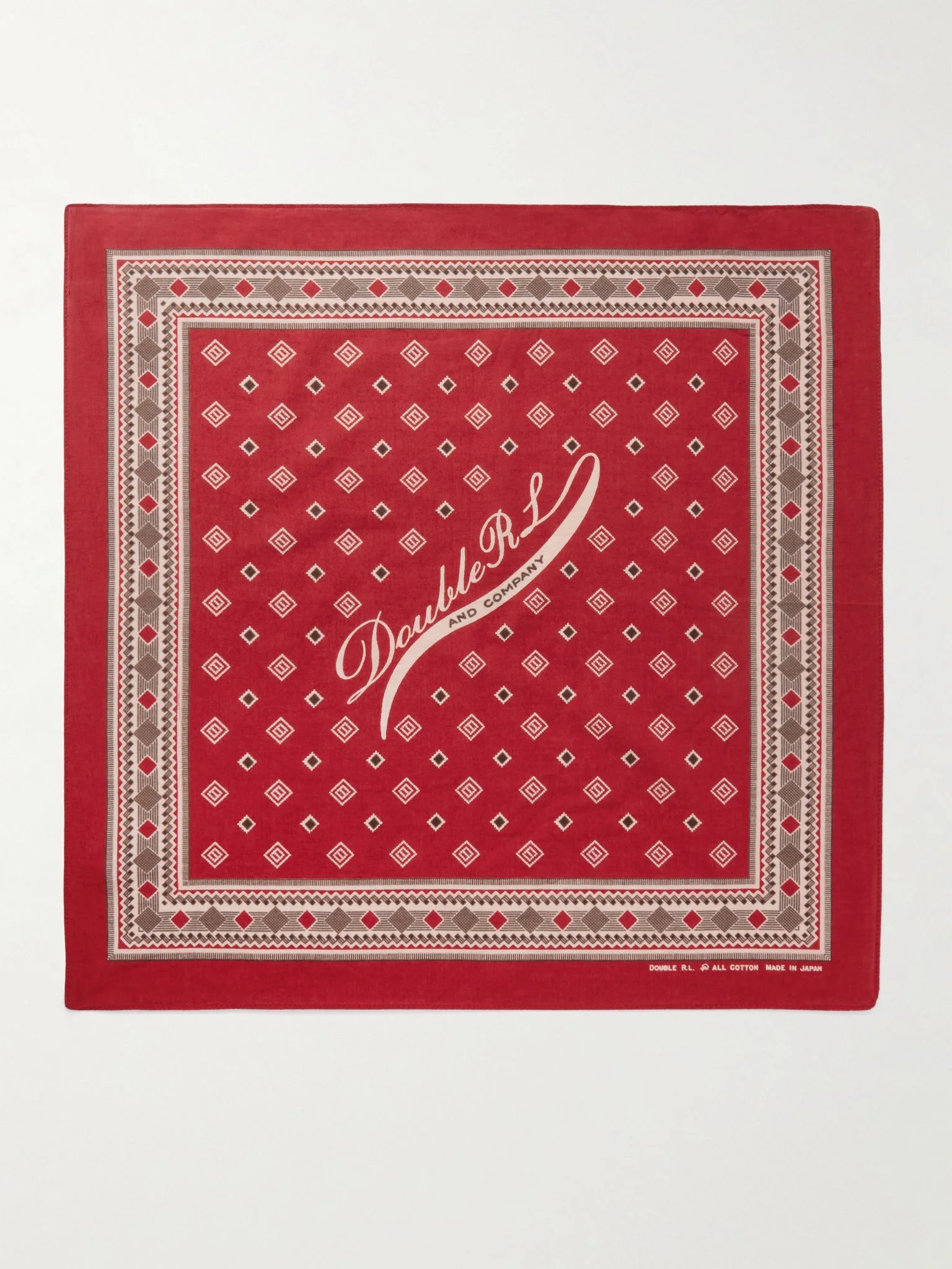 Printed cotton-voile scarf Red - 1