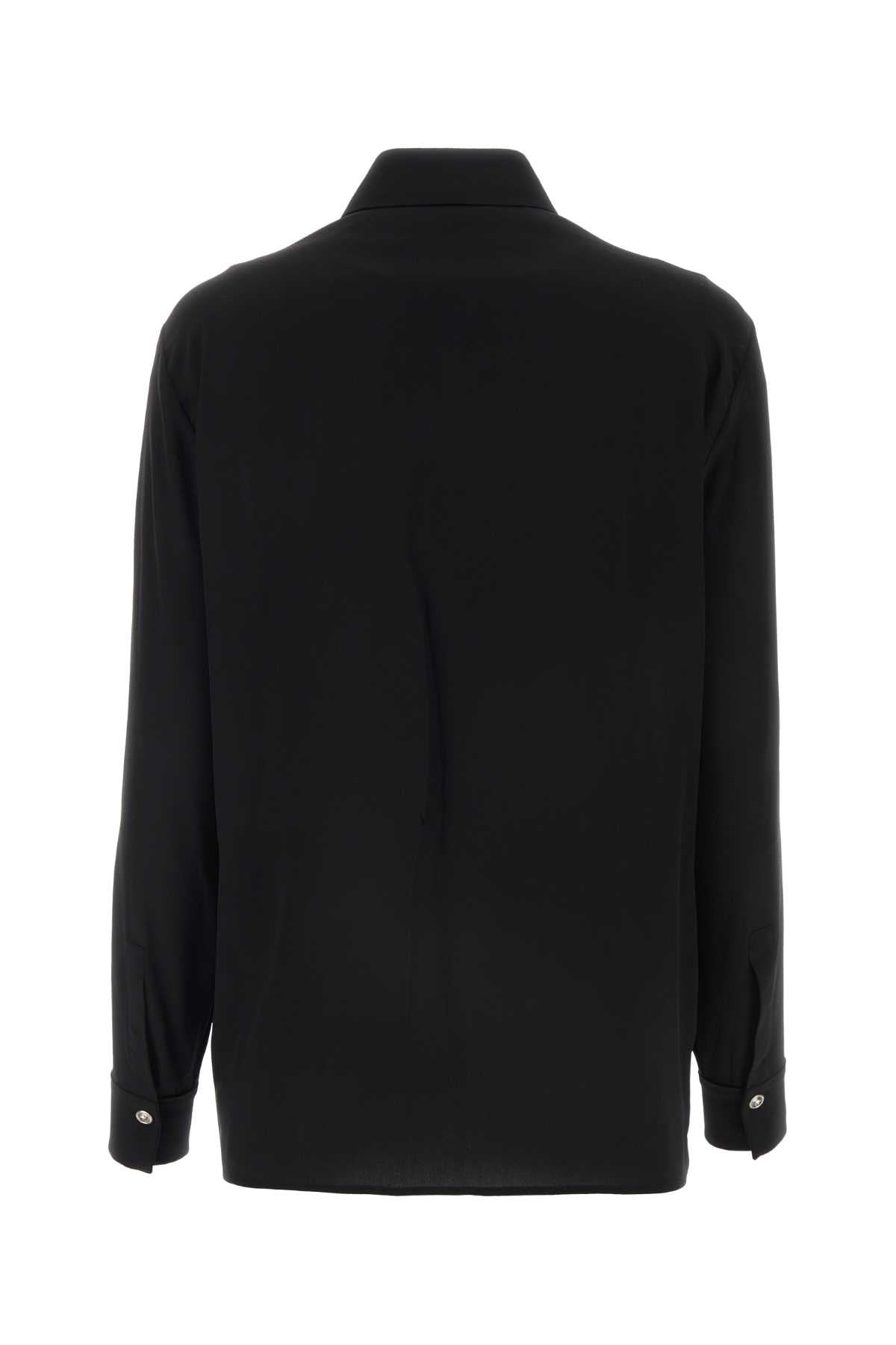 Versace Women Black Crepe Shirt - 2