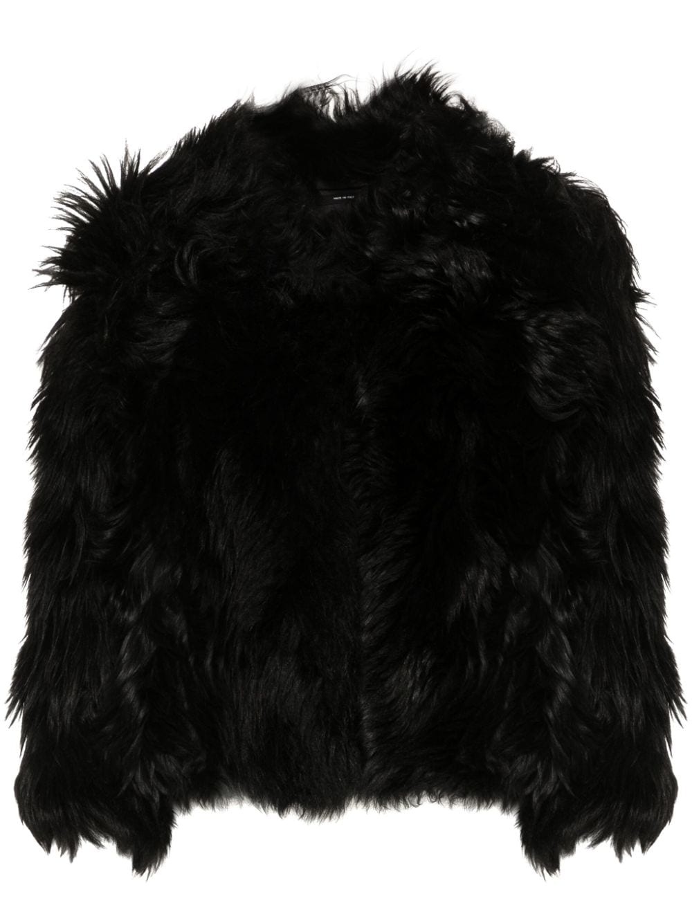 shearling fur jacket - 1