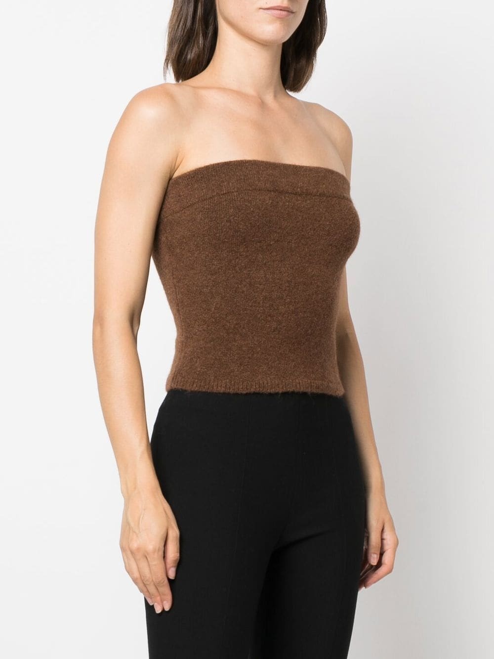 strapless knit top - 3