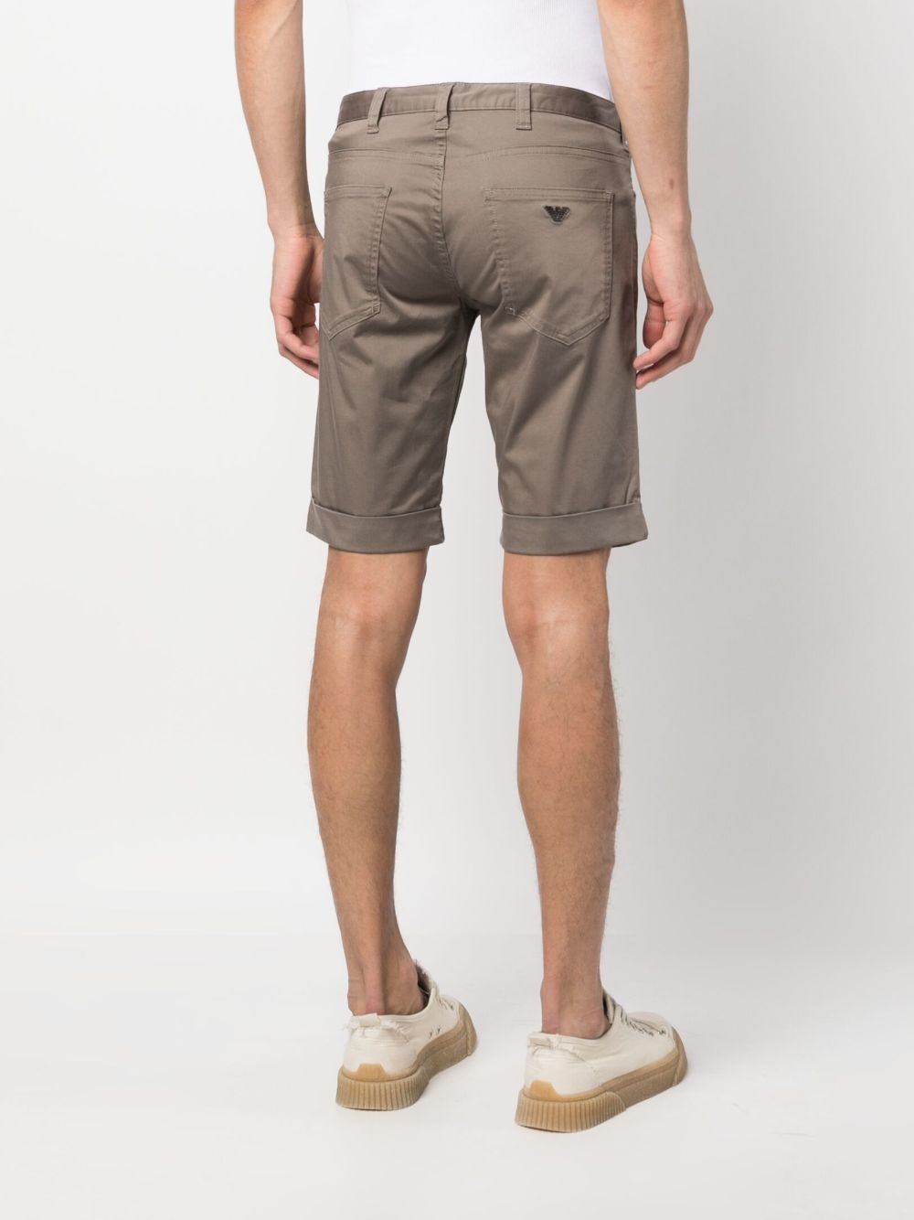 logo-plaque chino shorts - 4