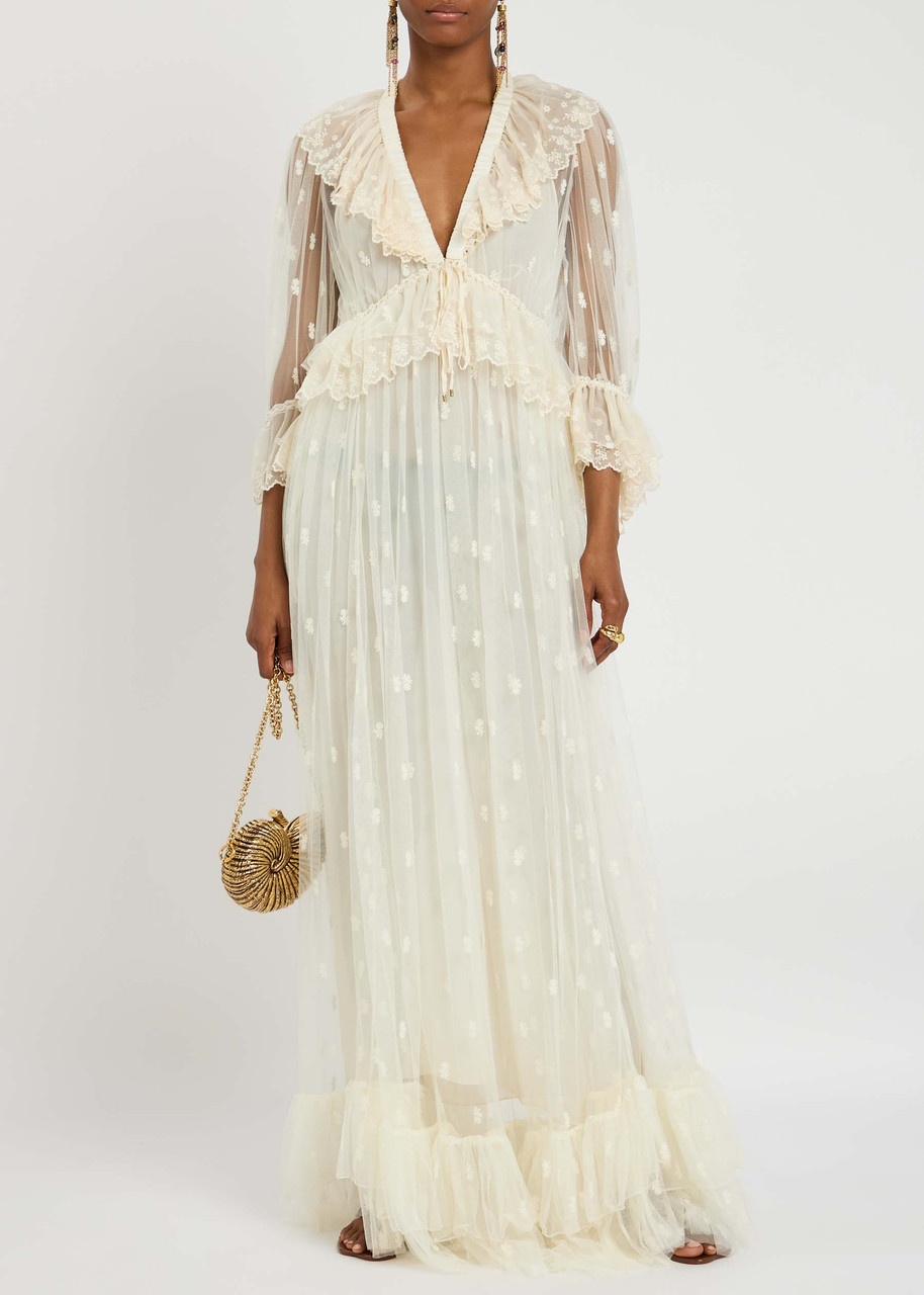 Chloe Ruffled Tulle Gown - 4