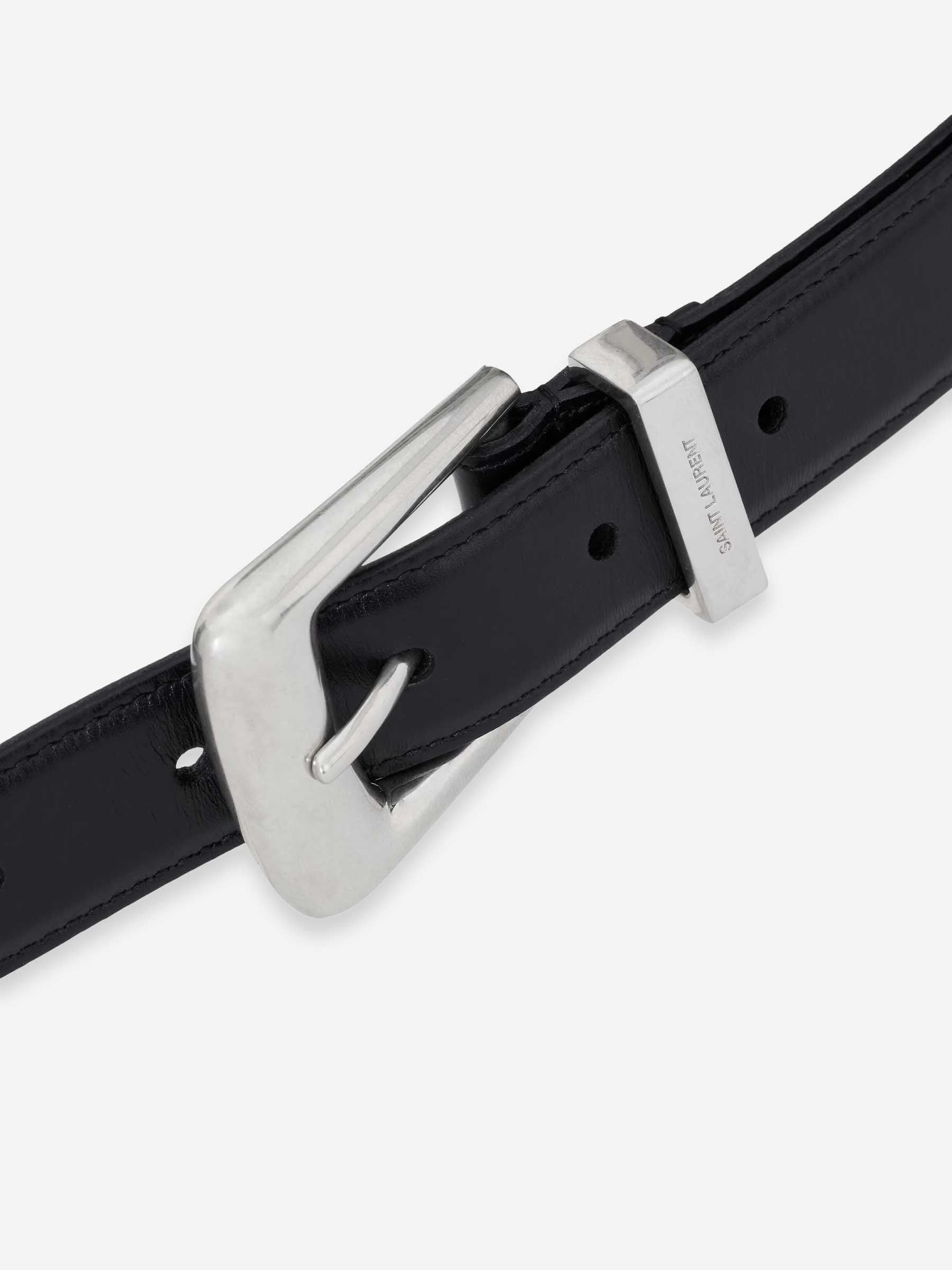 MONOGRAM LEATHER BELT - 3