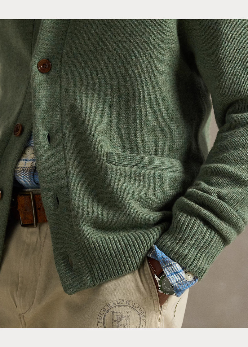 Wool-Cashmere Shawl-Collar Cardigan 5