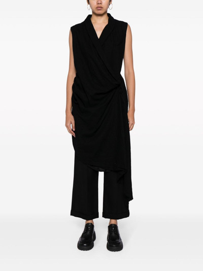 Marc Le Bihan draped sleeveless wool vest outlook