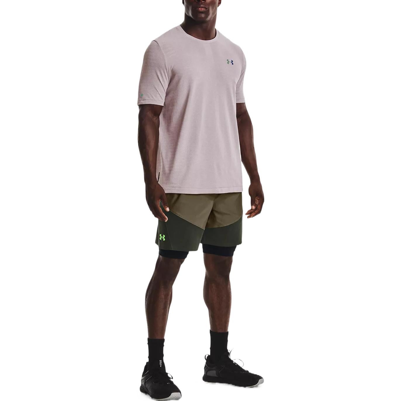 Under Armour Rush Seamless GeoSport Short Sleeve T-shirt 'Stone Beige' 1370441-279 - 3