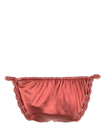 ISA BOULDER metallic twist-detail bikini bottom outlook