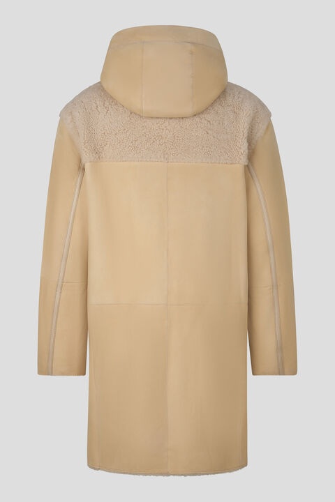 Xavier Lambskin coat in Beige - 3