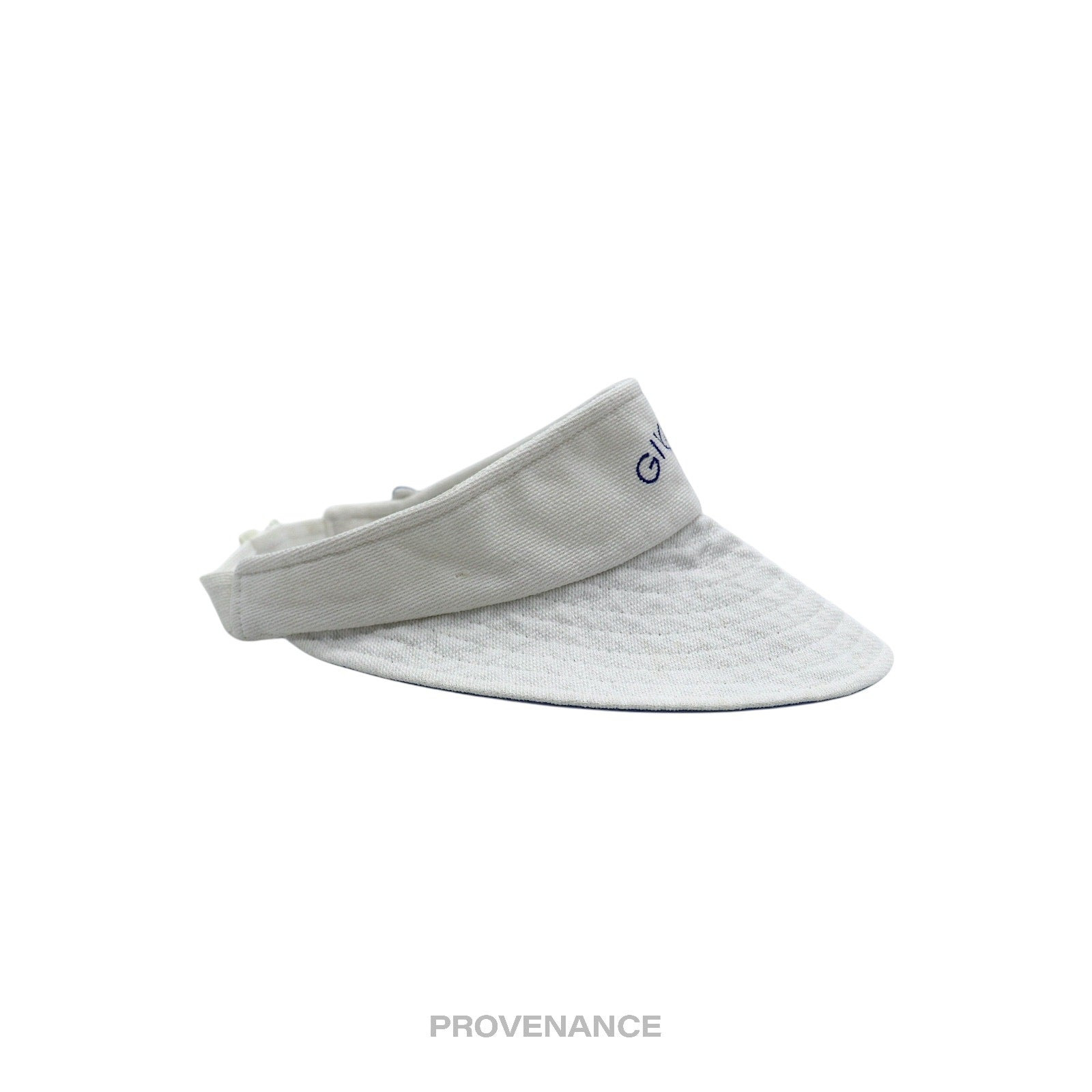 Givenchy Play Logo Embroidered Visor - White/Blue - 5