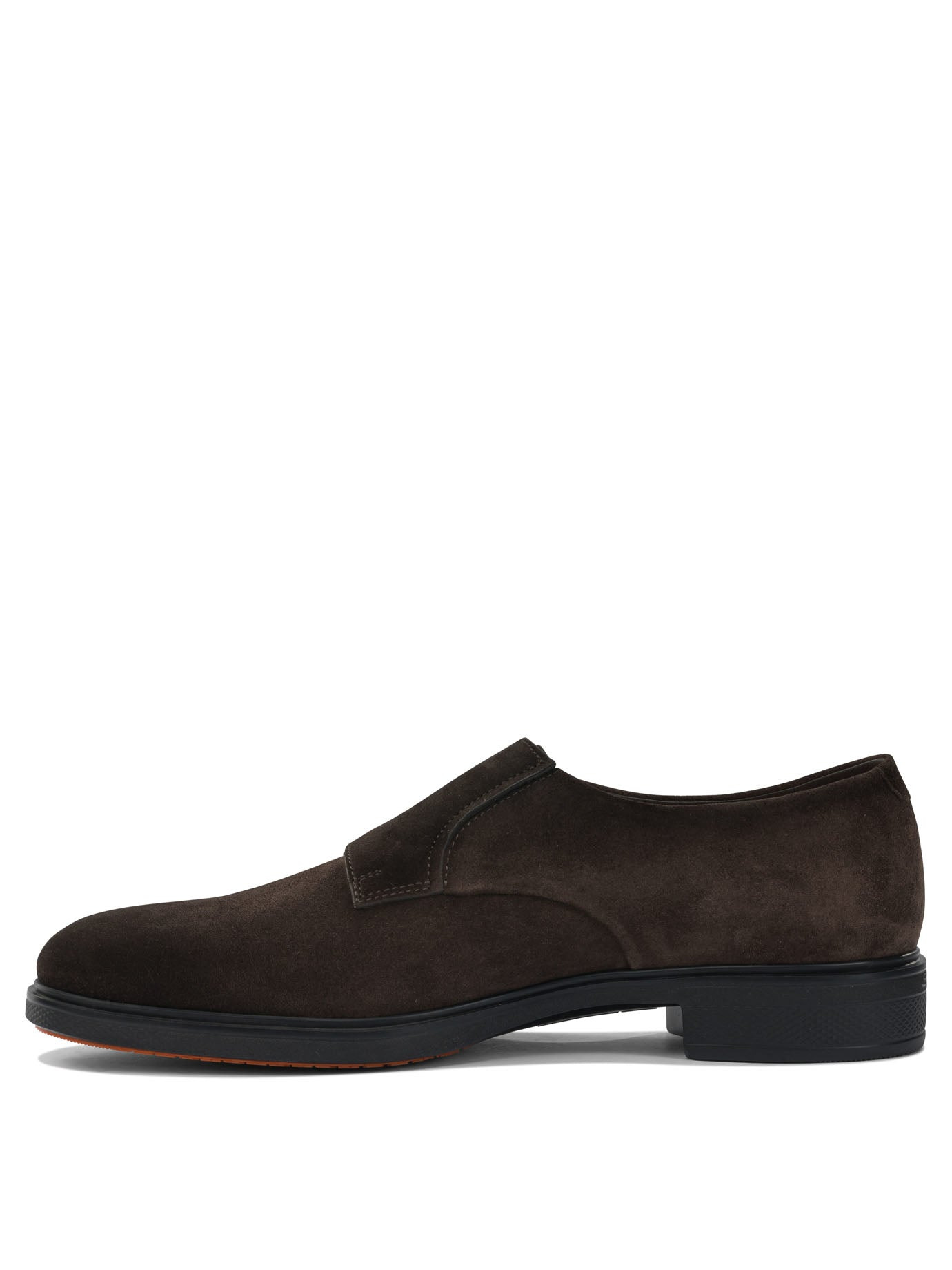 Santoni Men Suede Double Buckle Loafers - 3