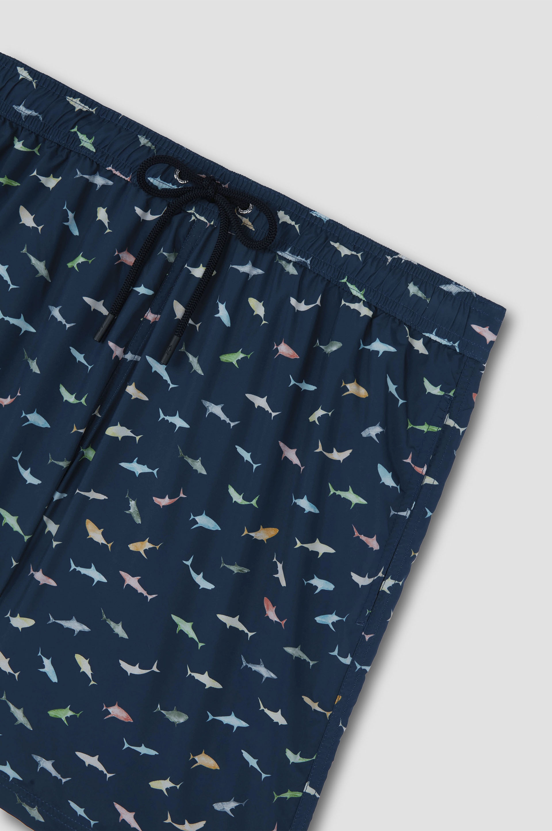 SWIM SHORTS WITH MULTICOLOR SHARK PRINT - 5