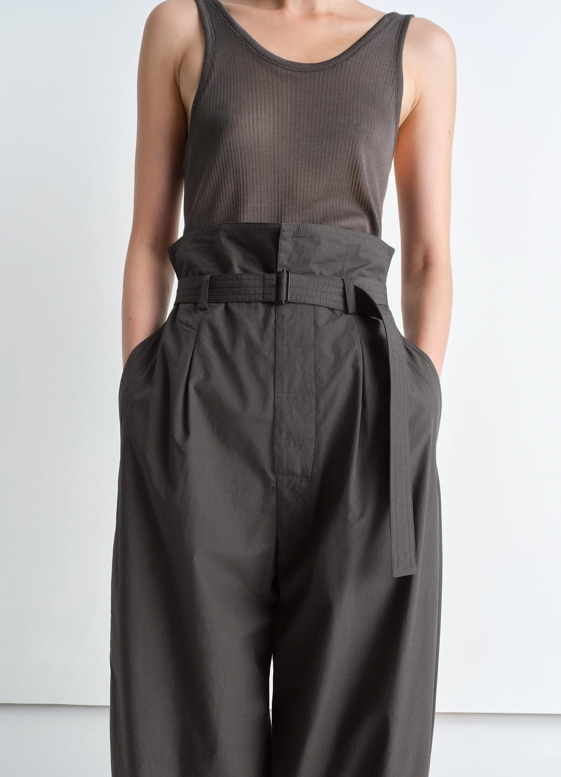 FOLDED WAISTBAND PANTS - 5