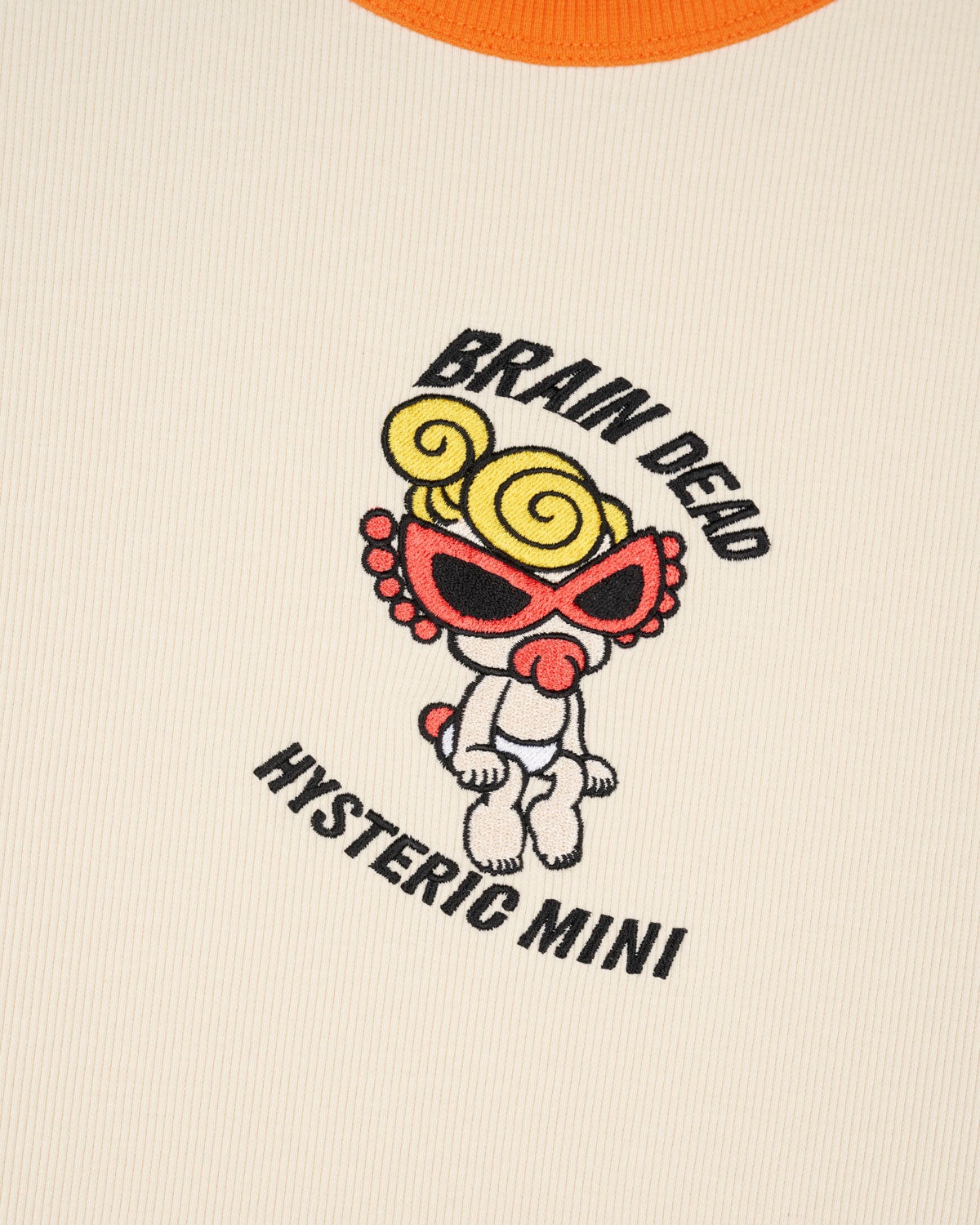 Brain Dead x Hysteric Mini Ribbed Ringer T-shirt - Natural - 3